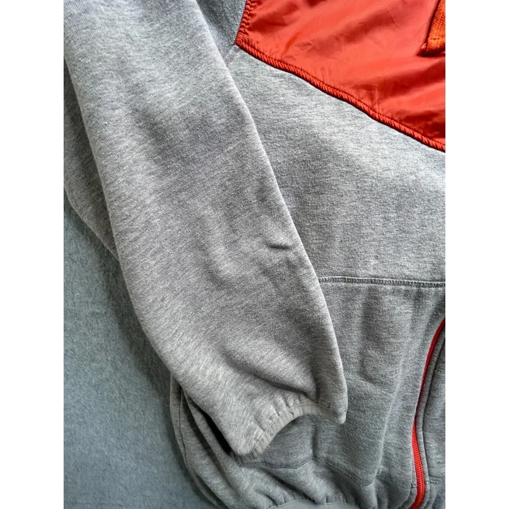 NFL Denver Broncos Full Zip Hoodie Jacket Orange Gray Colorblock Mens XL